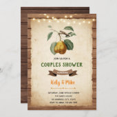 Invitation Thème de douche de couple poire (Devant / Derrière)