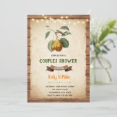 Invitation Thème de douche de couples de poire (Debout devant)