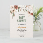 Invitation thème de douche de fleurs bohème (Debout devant)
