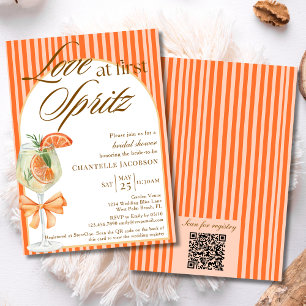 Invitation Thème de douche de mariée d'été italien QR Code