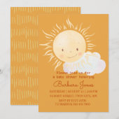 Invitation Thème de douche de soleil mignon  (Devant / Derrière)