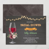 Invitation thème de douche de vin de Bourgogne (Devant / Derrière)