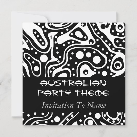 Invitation Thème de fête australienne Soyez un Aus (Devant)