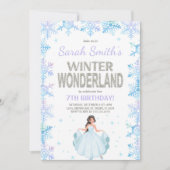 Invitation Thème de fête bleu argent (Devant)