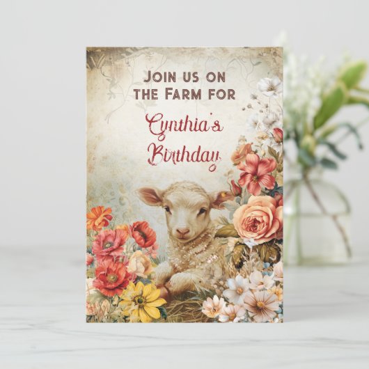 Invitation Thème de fête champêtre chic (Debout devant)