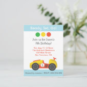 Invitation Thème de fête d'anniversaire de course (Debout devant)