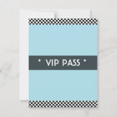 Invitation Thème de fête d'anniversaire de course (Dos)