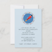 Invitation Thème de fête d'anniversaire de l'astronaute Boy (Dos)
