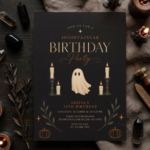 Invitation Thème de fête d'anniversaire Halloween Moderne Épo