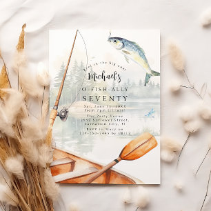 Invitation Thème de fête d'anniversaire "O-Fish-Ally" pour le