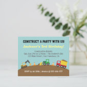 Invitation Thème de fête d'anniversaire pour garçons avec des (Debout devant)