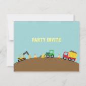 Invitation Thème de fête d'anniversaire pour garçons avec des (Dos)