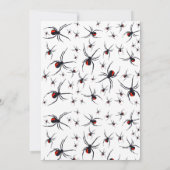 Invitation Thème de fête d'anniversaire Red & Black Spider (Dos)