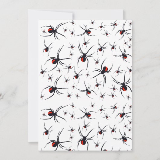 Invitation Thème de fête d'anniversaire Red & Black Spider (Dos)