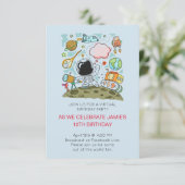 Invitation Thème de fête d'anniversaire virtuel (Debout devant)