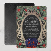 Invitation Thème de fête de conte de fée Blanche-Neige gothiq (Devant / Derrière)