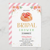 Invitation Thème de fête de fiançailles fleurs de crêpes (Devant / Derrière)