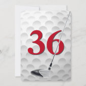 Invitation Thème de fête de golf pour 36e anniversaire (Devant)