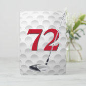 Invitation Thème de fête de golf pour le 72e anniversaire (Debout devant)