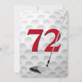 Invitation Thème de fête de golf pour le 72e anniversaire (Devant)