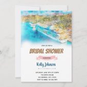 Invitation Thème de fête de mariage en croisière (Devant)