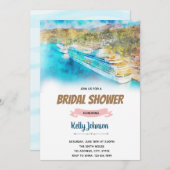 Invitation Thème de fête de mariage en croisière (Devant / Derrière)