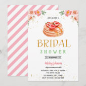 Invitation Thème de fête de mariage fleuri de pancakes (Devant / Derrière)