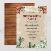 Invitation thème de fête de Noël (Devant / Derrière)