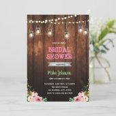 Invitation Thème de fête de retraite de fleurs rustiques (Debout devant)