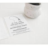 Invitation Thème de fête de retraite simple pêche