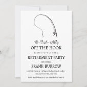 Invitation Thème de fête de retraite simple pêche (Devant)