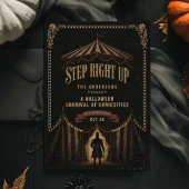 Invitation Thème de fête Halloween Dark Carnival Cirque Vinta