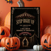 Invitation Thème de fête Halloween Dark Carnival Cirque Vinta