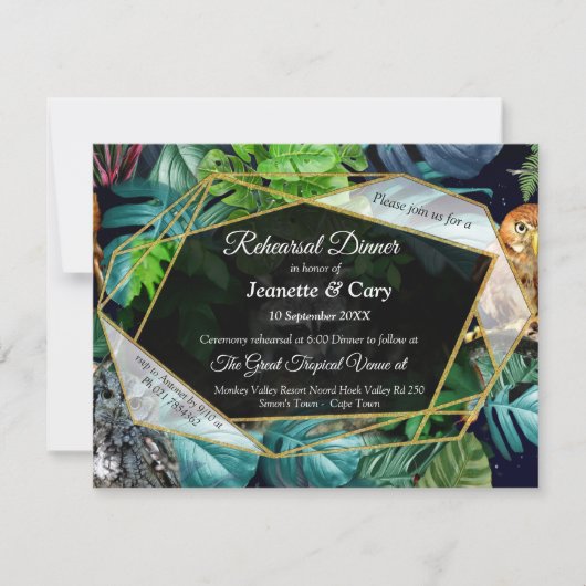 Invitation Thème de fête nocturne (Devant)