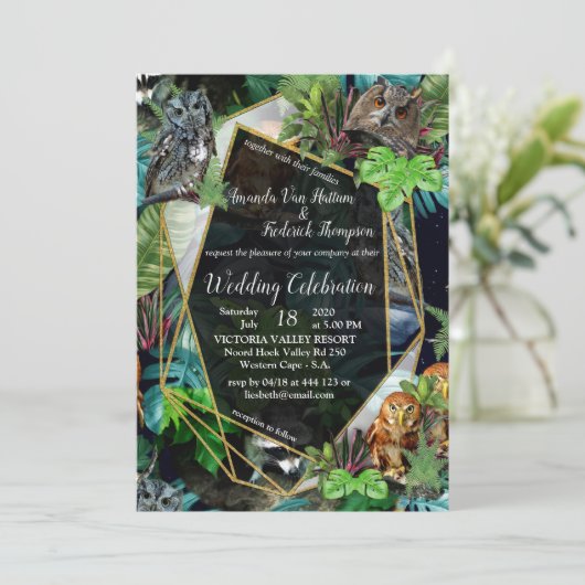 Invitation Thème de fête nocturne (Debout devant)