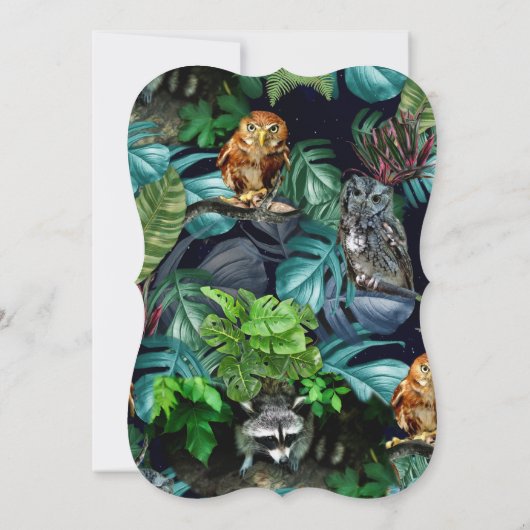 Invitation Thème de fête nocturne (Dos)