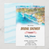 Invitation thème de fête prénuptiale croisière (Devant / Derrière)