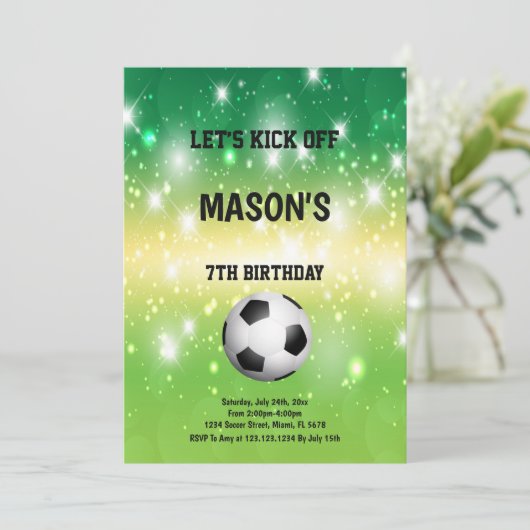 Invitation Thème de fête sportive Bold (Debout devant)