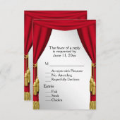 Invitation Thème de Film Argent RSVP (Devant / Derrière)