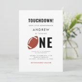 Invitation Thème de football moderne La fête du 1er anniversa (Debout devant)