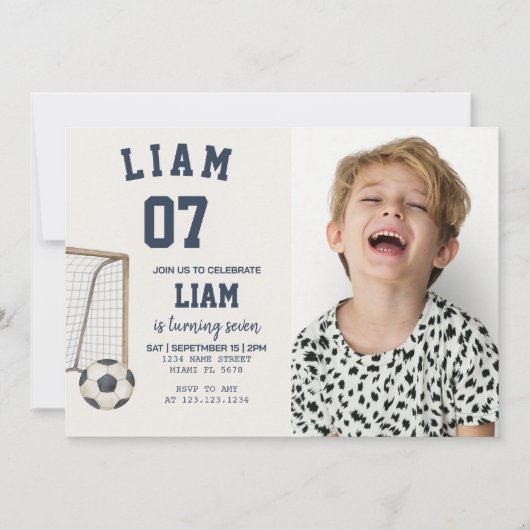 Invitation Thème de football modifiable Imprimer (Devant)