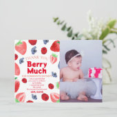 Invitation Thème de fruit pour 1er anniversaire (Debout devant)