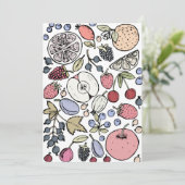 Invitation Thème de fruits vintage, vintage (Debout devant)