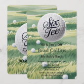 Invitation Thème de golf 60 et fêter son anniversaire avec un (Devant / Derrière)