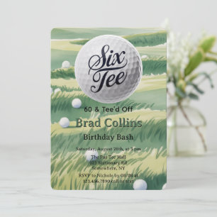 Invitation Thème de golf 60 et fêter son anniversaire avec un