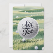 Invitation Thème de golf 60 et fêter son anniversaire avec un (Dos)