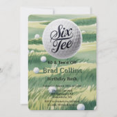 Invitation Thème de golf 60 et fêter son anniversaire avec un (Devant)