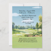 Invitation Thème de golf aquarelle photo unique (Dos)