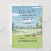 Invitation Thème de golf aquarelle photo unique (Dos)