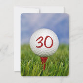 Invitation Thème de golf de la fête du 30e anniversaire (Devant)